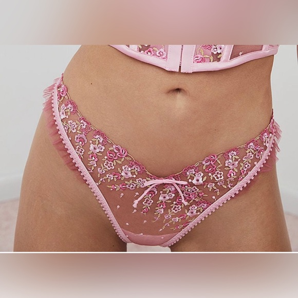 For Love And Lemons Other - For Love and Lemons Fan Floral Thong Panty - NWT - XL